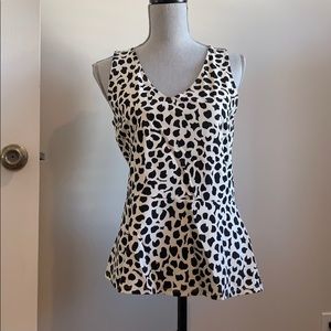 banana republic fun print peplum top